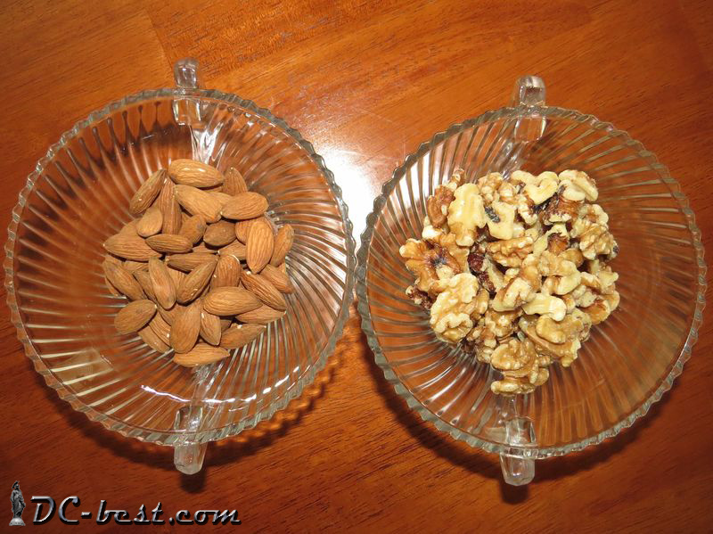 Миндаль и грецкие орехи